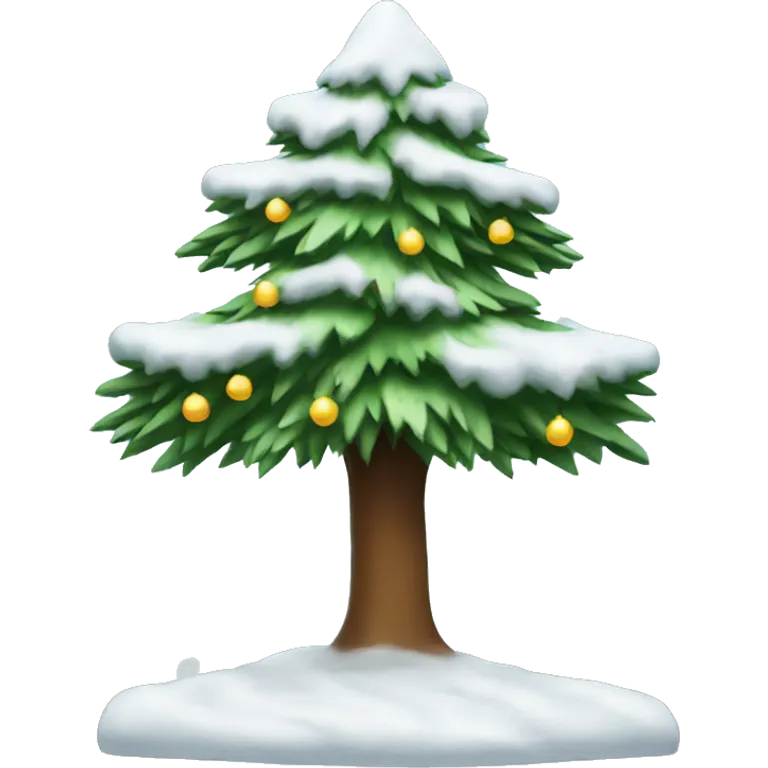 Snowy Christmas tree emoji