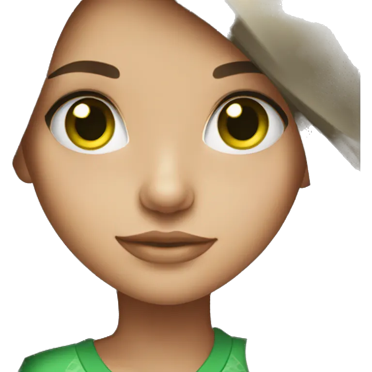 Brunette Girl With Green eyes emoji