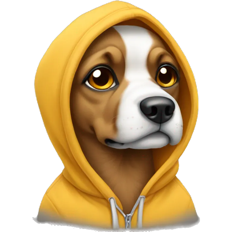 Dog wear a hoodie emoji