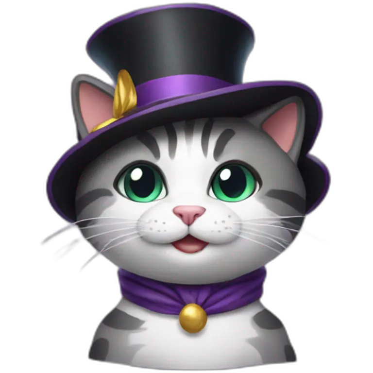Cat magician emoji