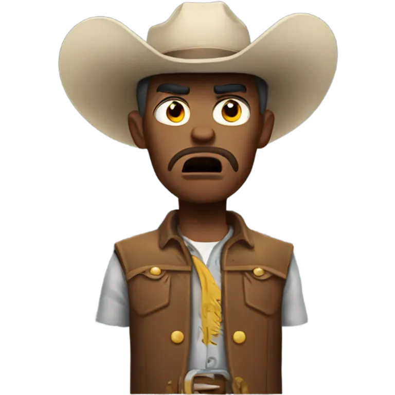 Angry cowboy emoji