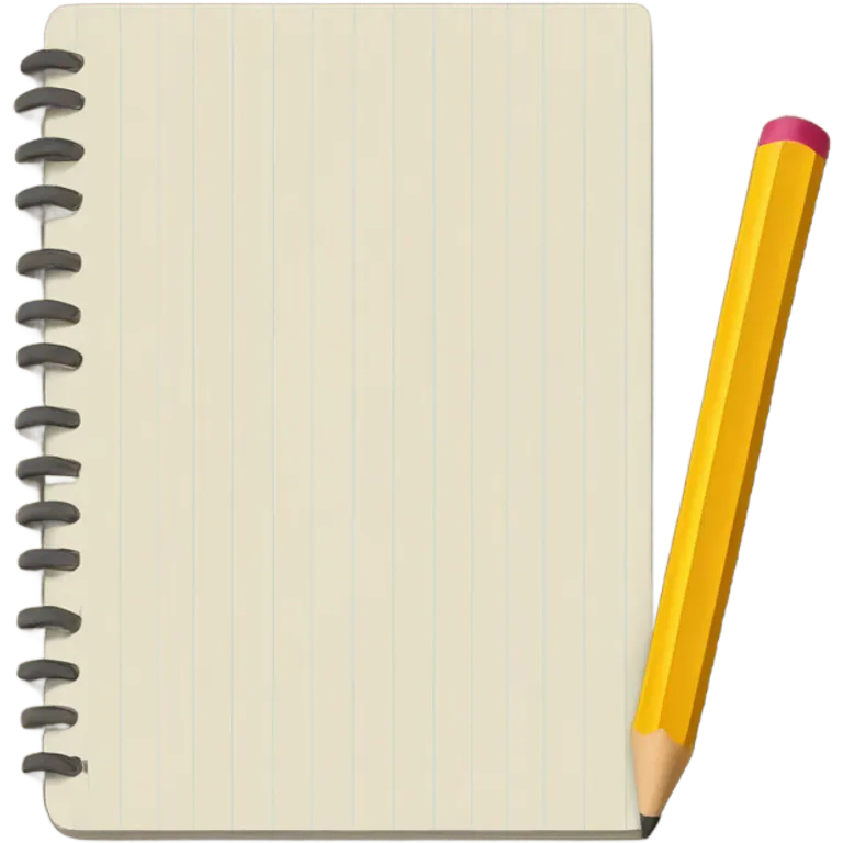 notepad with pencil emoji