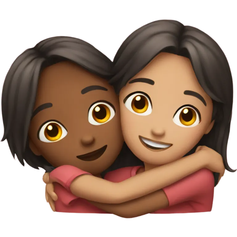 Girl friends hugging emoji