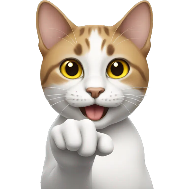 Cat flipping you off emoji