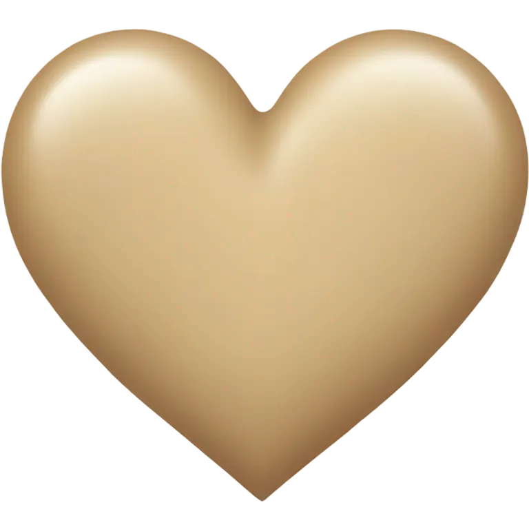 beige heart emoji