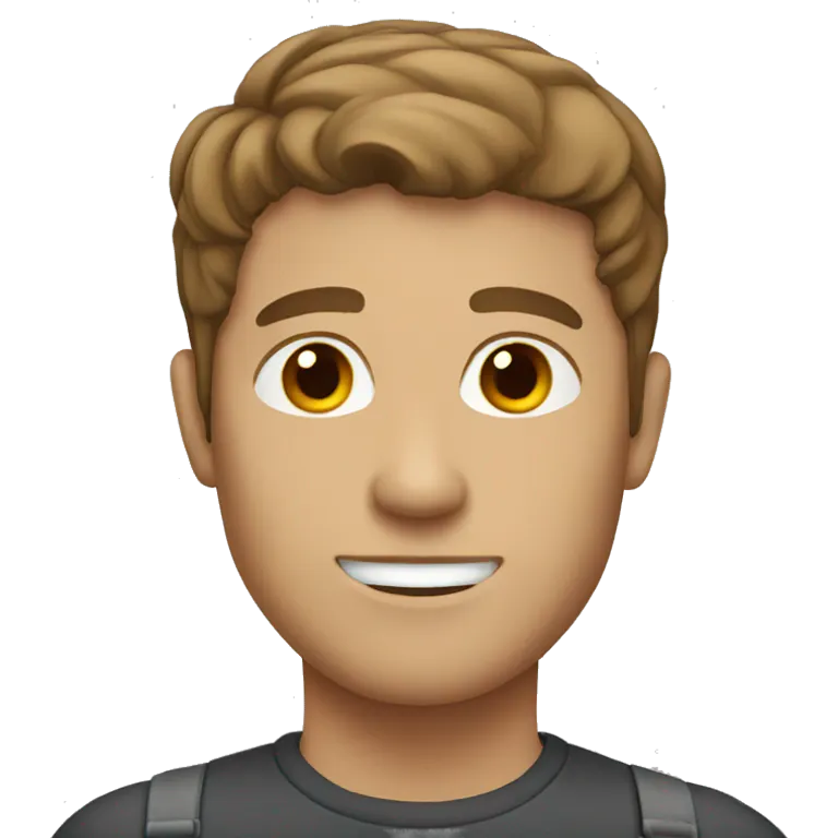 White male brown hair emoji