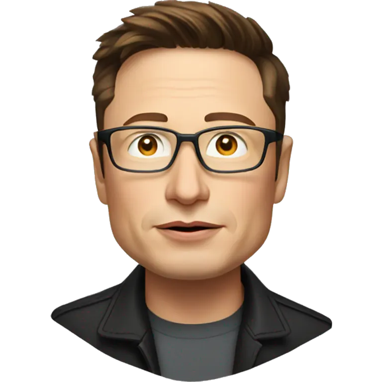 elon musk wearing glass emoji