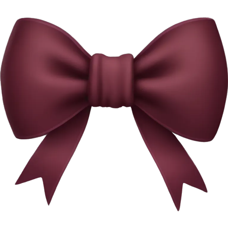 Burgundy bow emoji