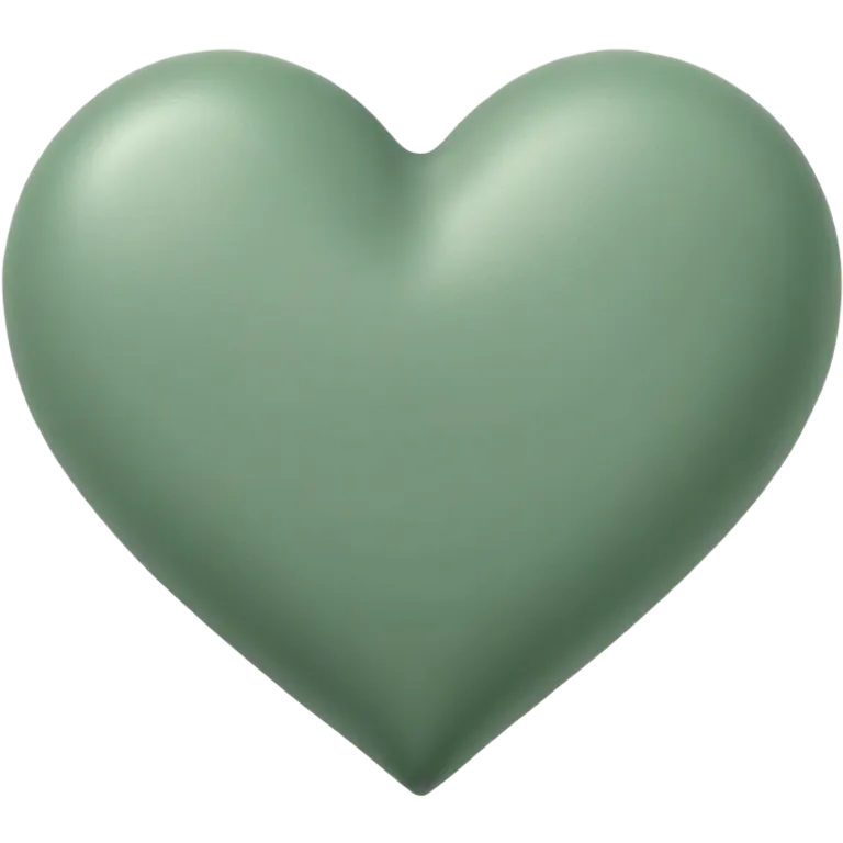 Sage green heart emoji