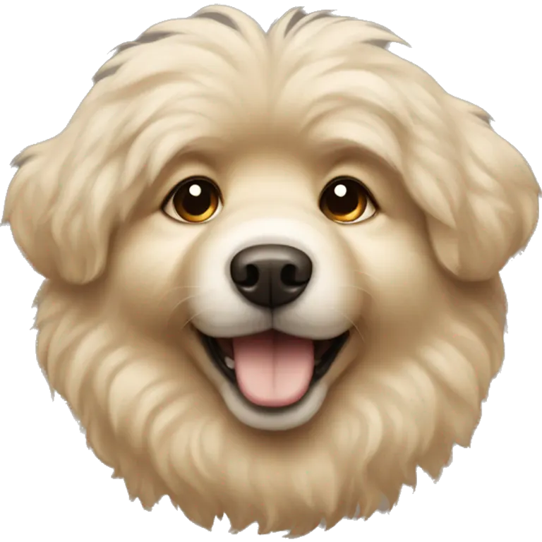 Fluffy beige dog emoji