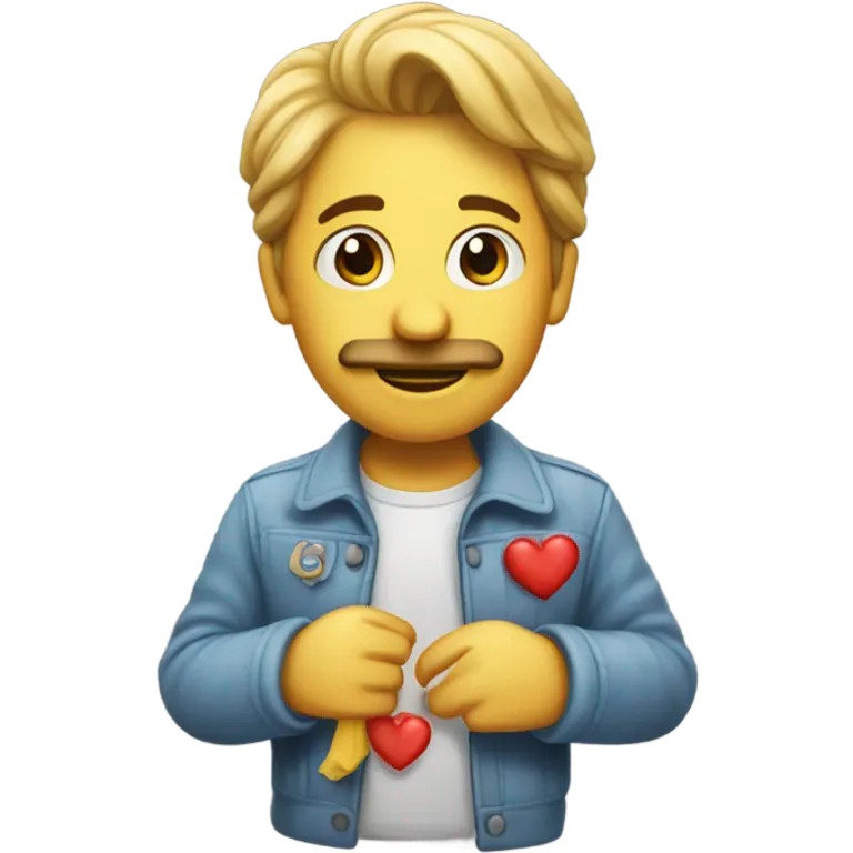 riccio che manda cuori emoji
