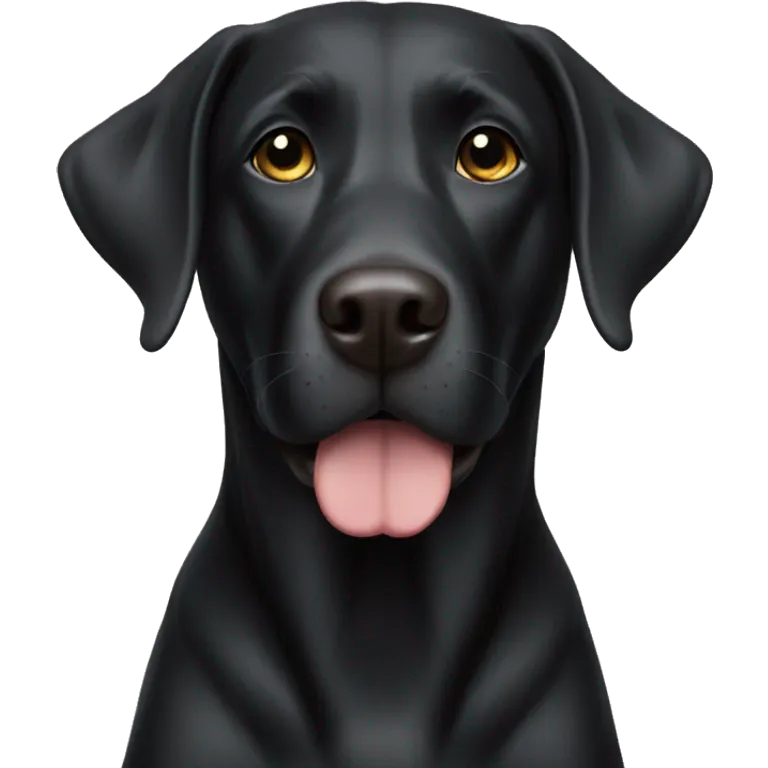 black lab black emoji