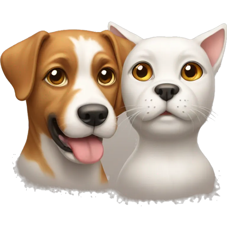 Cat and dog emoji