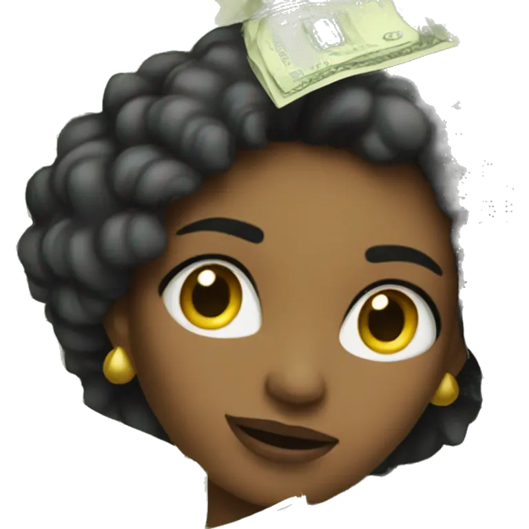 woman with a lot of money emoji