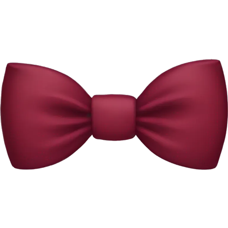 Burgundy bow emoji