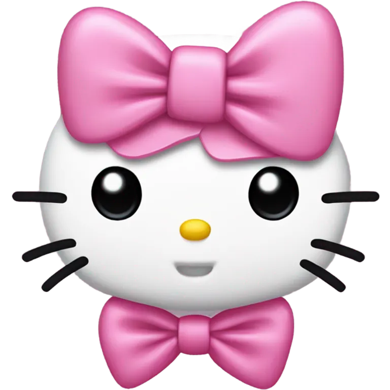 hello kitty con un lazo rosado  emoji