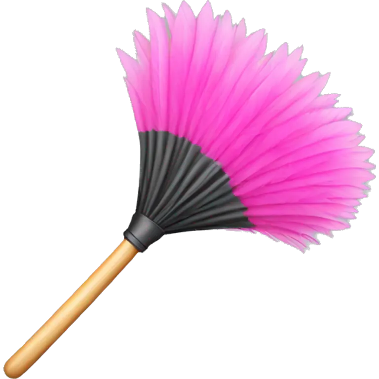 Pink feather duster emoji