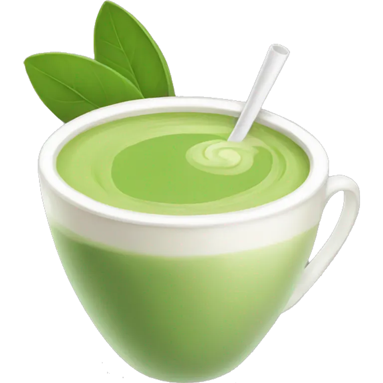 sage green matcha latte emoji