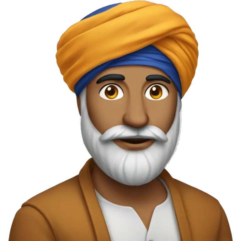 A Sikh man wearing a turban  emoji