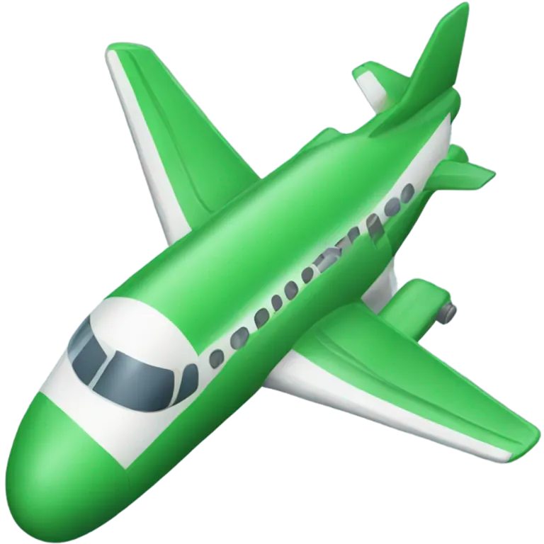 Green aeroplane emoji