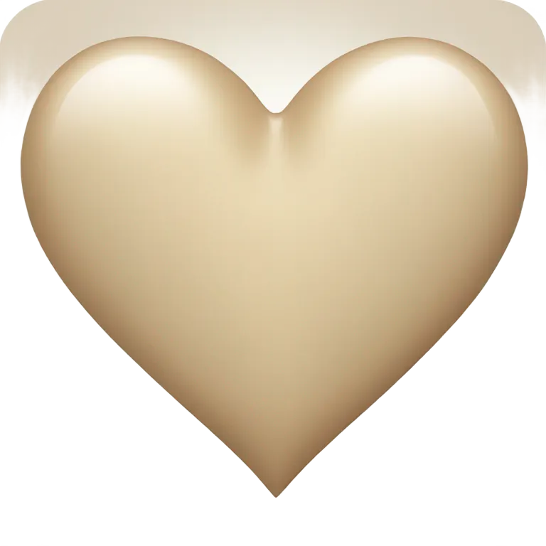 Beige heart  emoji