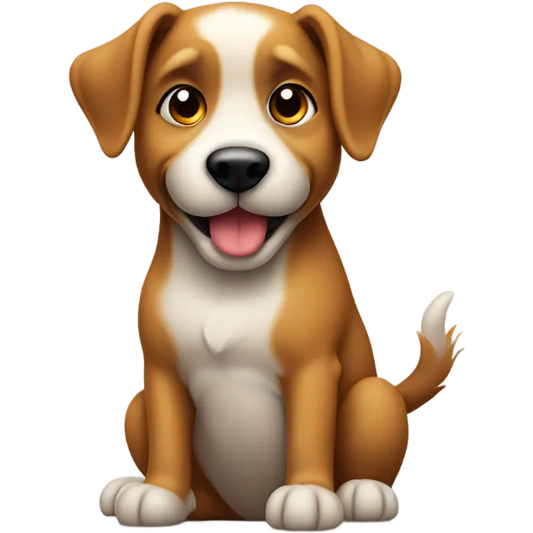 Dog with middle finger emoji
