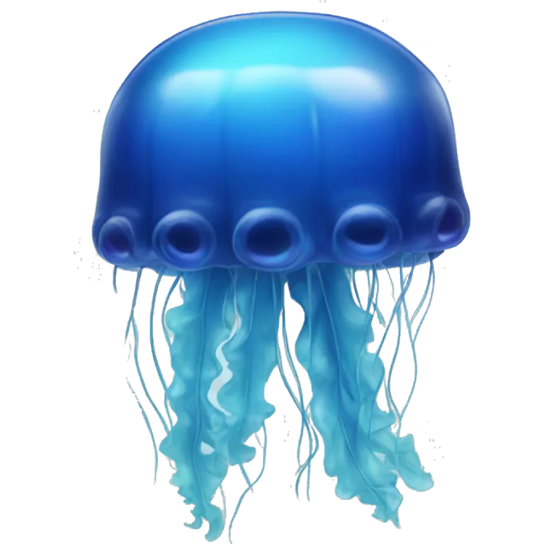 Realistic blue jellyfish  emoji