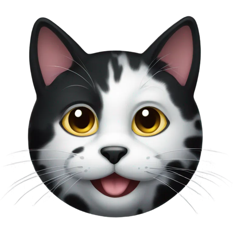 black cat with spots emoji