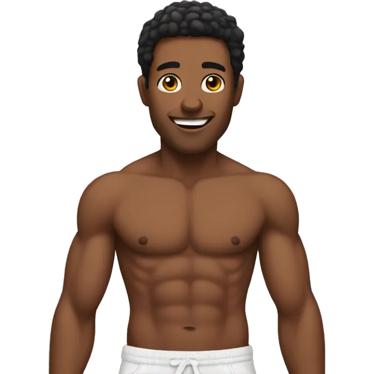 shirtless man emoji