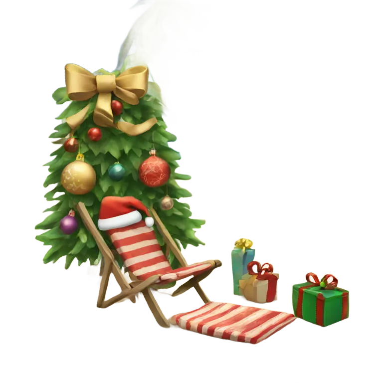 Christmas on the beach emoji