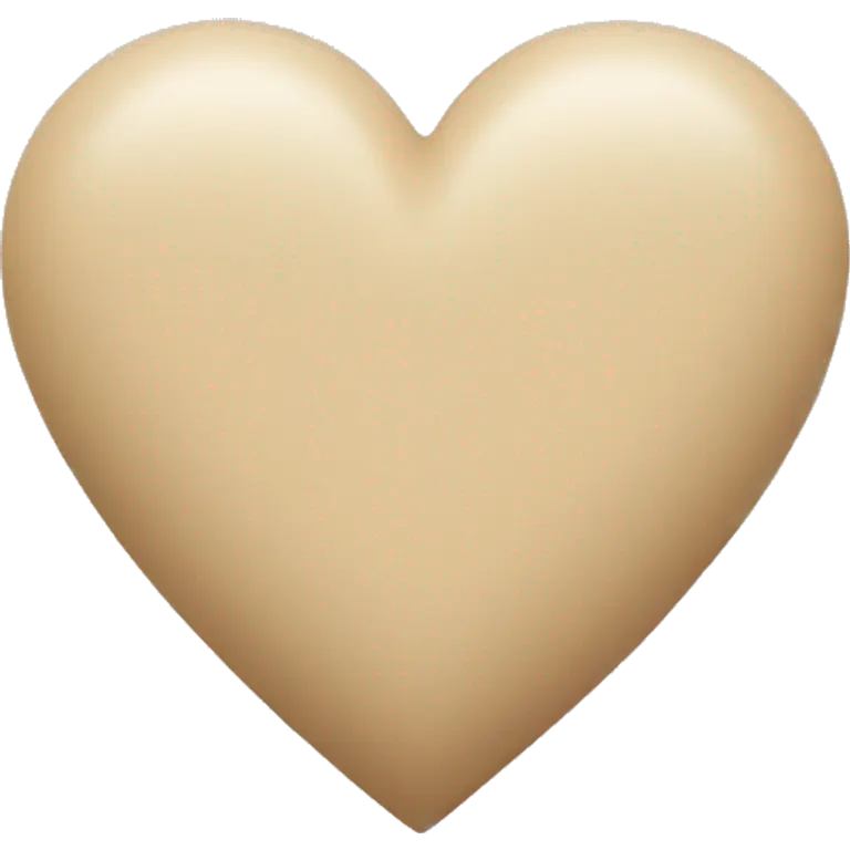 Beige colour heart emoji