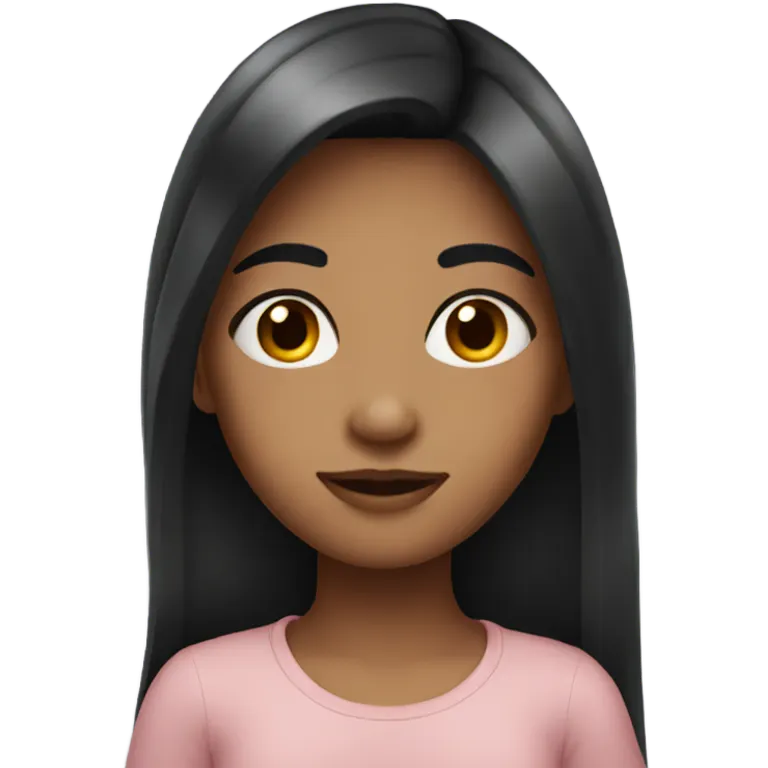 girl with pretty long dark hair  emoji