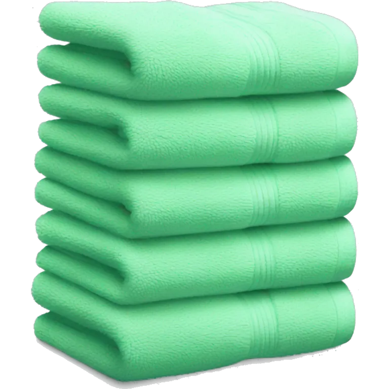 mint stacked towels emoji