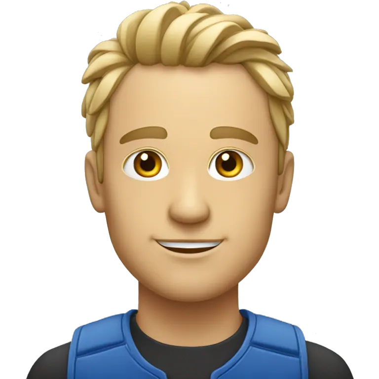 Homme blanc avec cheveux frisé avec des étoiles à la place des yeux  emoji