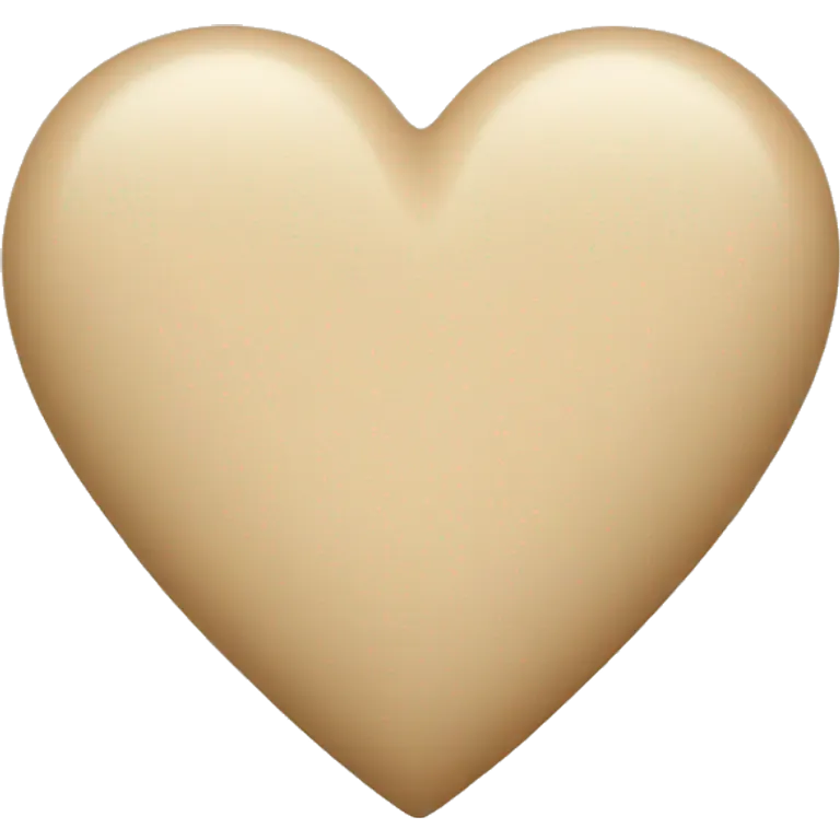 Beige colour heart  emoji