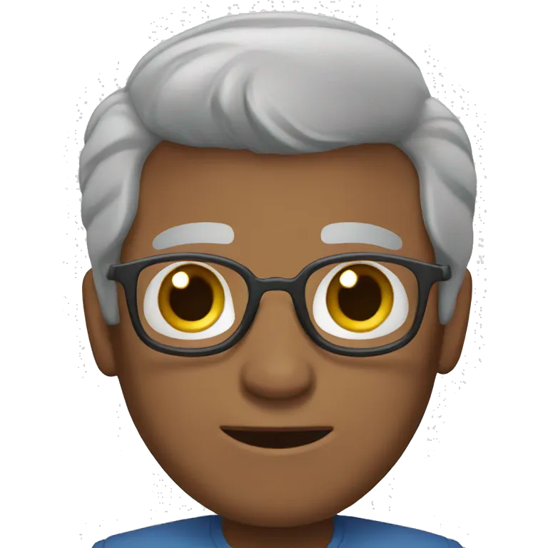 ABUELO CON CABELLO NEGRO emoji