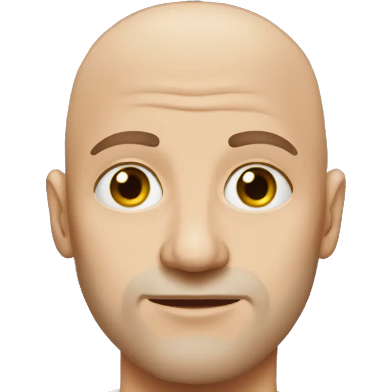 bald man who has beautiful eyes emoji