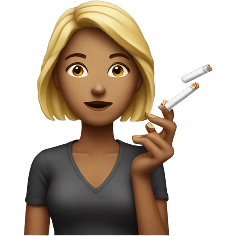 Woman with multiple cigarettes  emoji