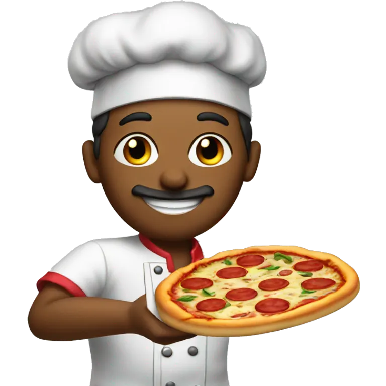 Pizza chef with Pizza emoji