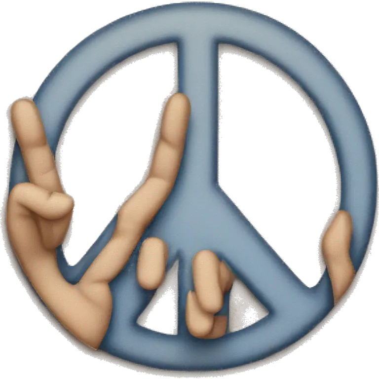 peace sign with a girl face emoji