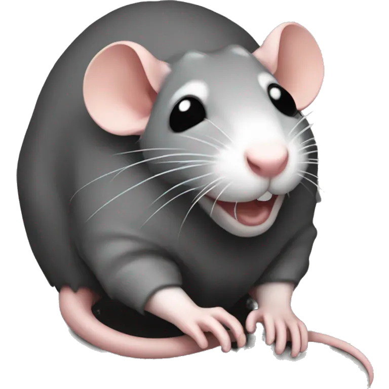 rat laying on the back ￼ emoji
