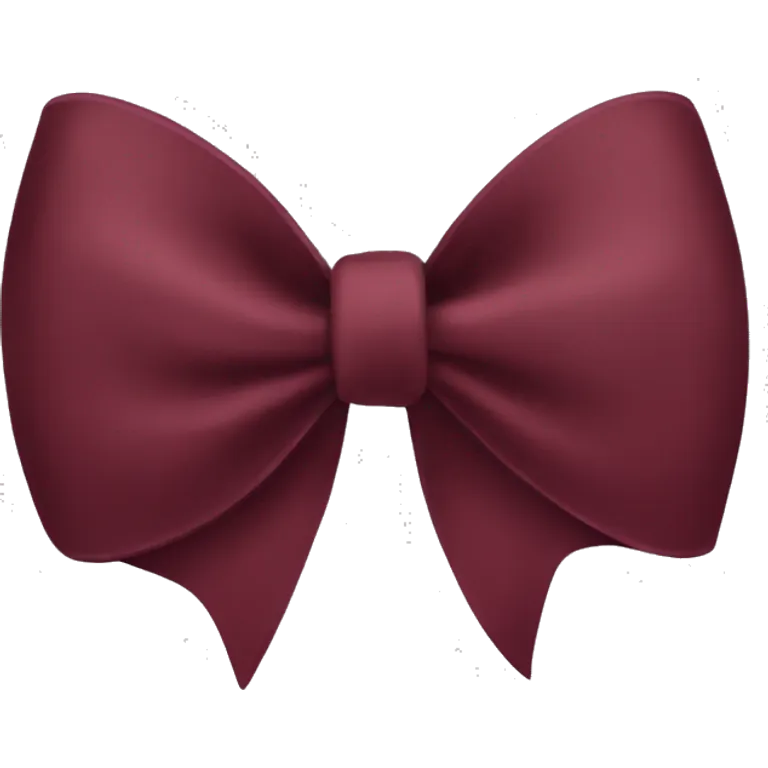 Burgundy bow emoji