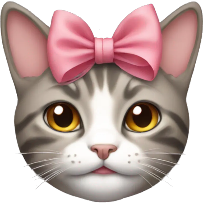 Cat with a bow on its head emoji