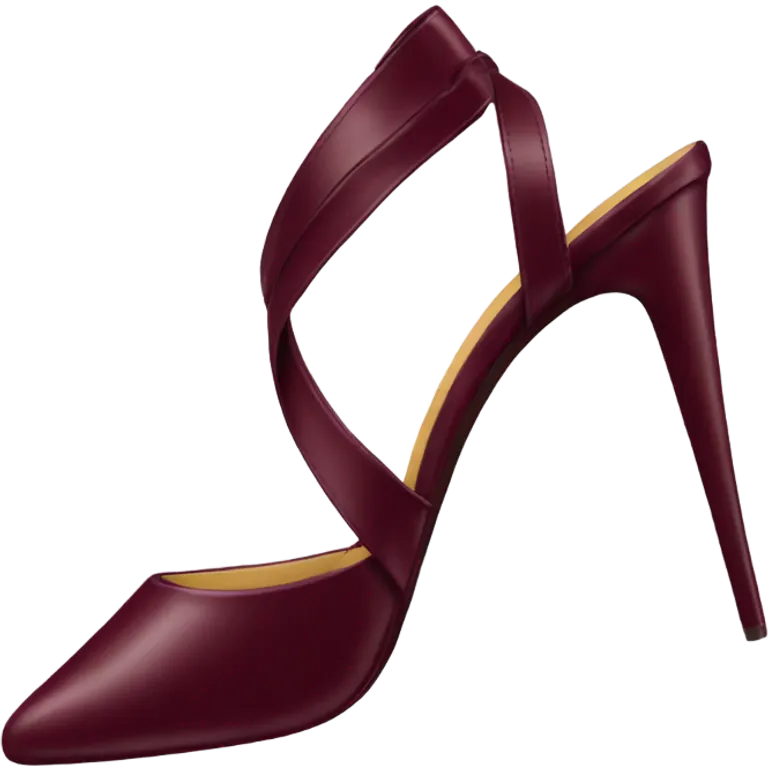 burgundy stiletto heel emoji