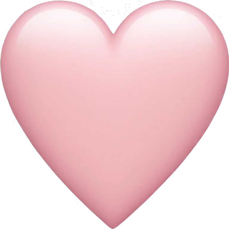 Soft pink heart emoji