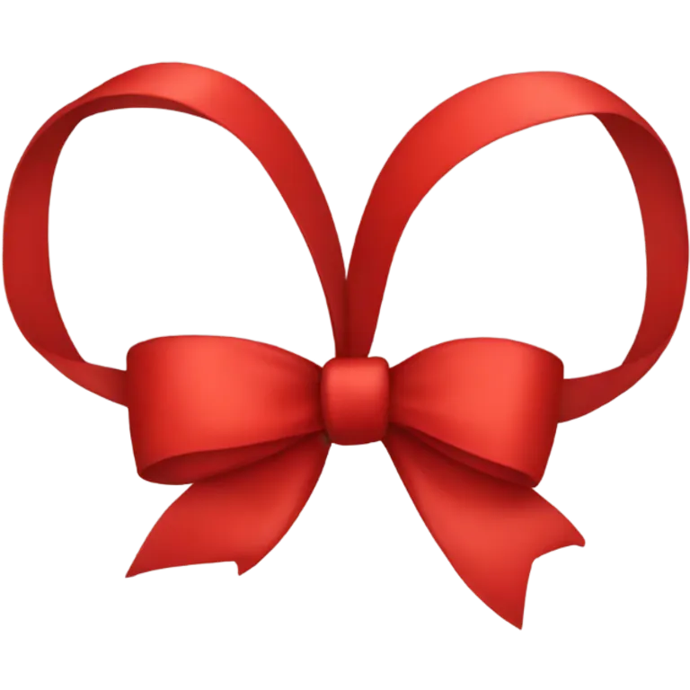 Red bow emoji