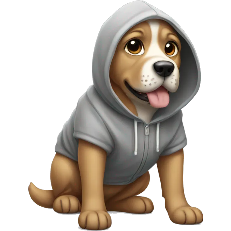 dog wearing a hoody  emoji