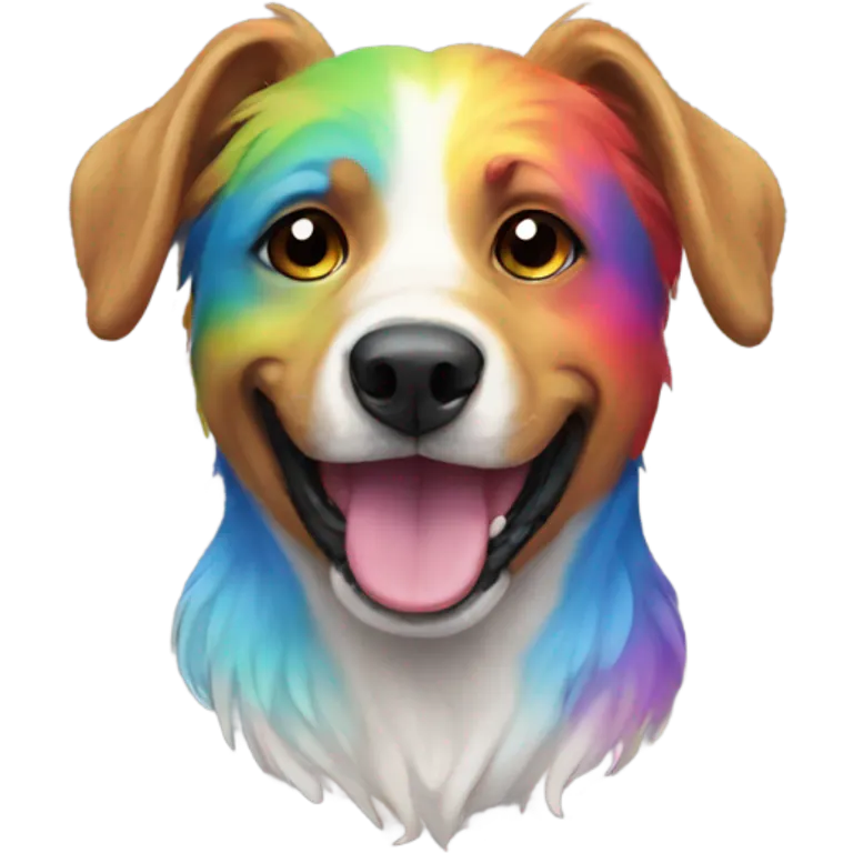 Rainbow dog emoji