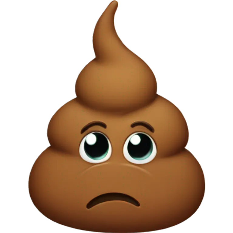 Sad poop emoji
