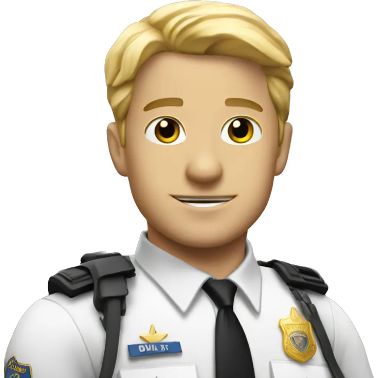 A White Police man with angel wings  emoji